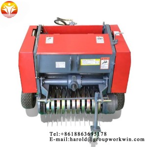 Rice straw bundling machine PTO mini round hay baler