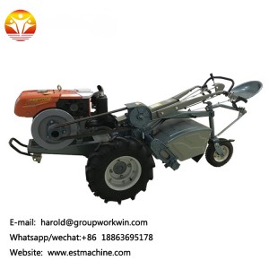 Small agricultural walking tractor