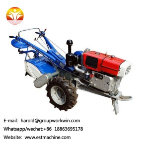 Small agricultural walking tractor