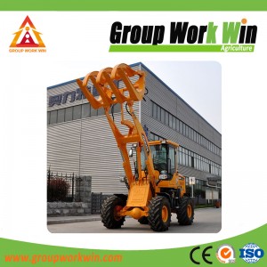 Large tire grasping wood machine