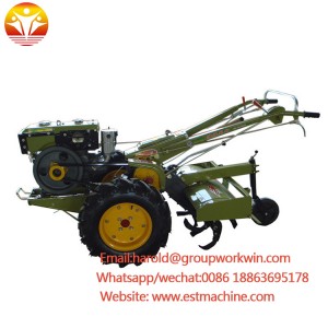 CE newest multifunctional 12hp walking hand tractor