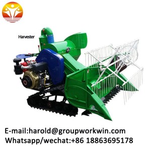 New high quality large grain box wheat rice small mini combine harvester