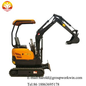 Excavator with small bucket, hammer, grab, mini excavator, wheeled crawler excavator